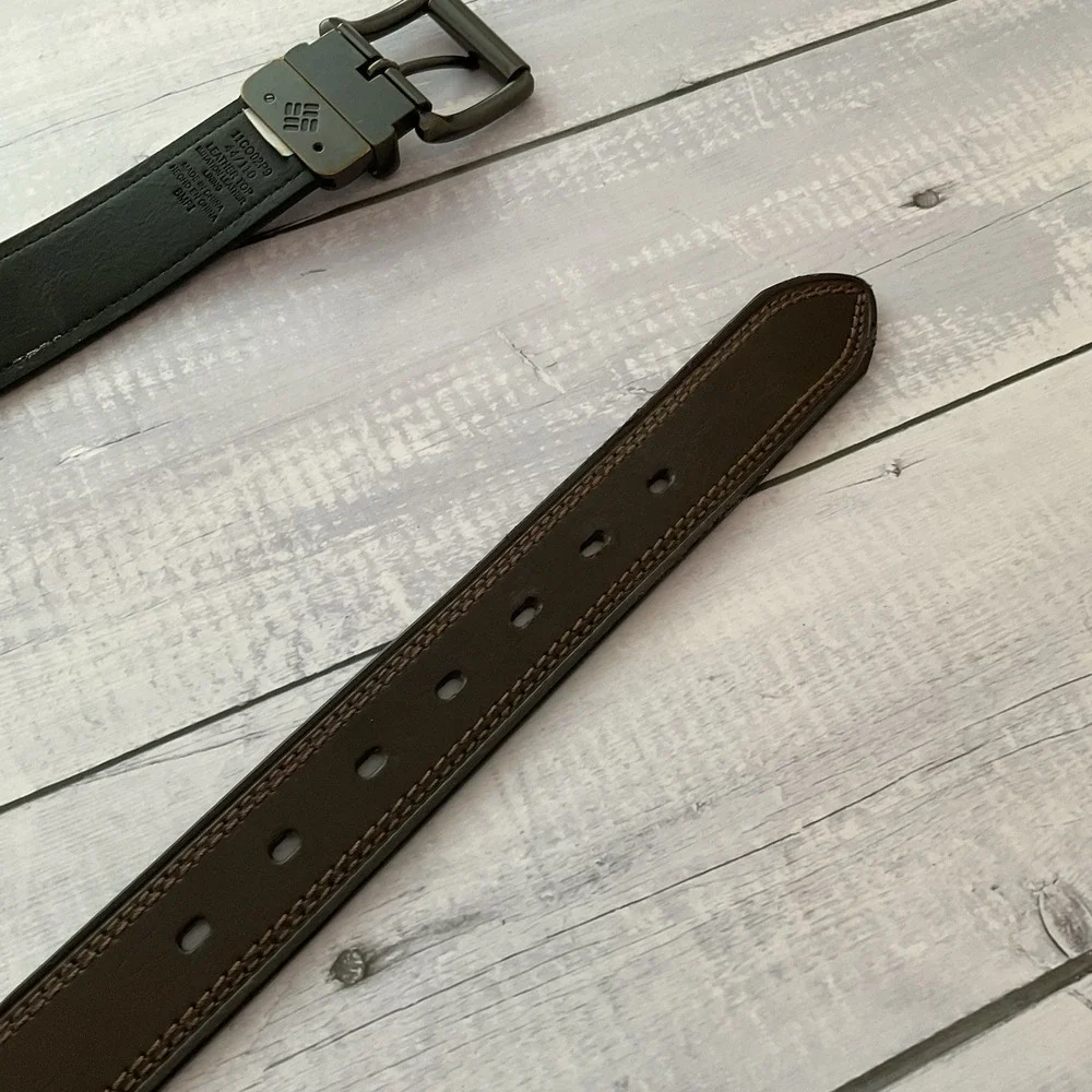 Columbia‎ Belt Mens 44 / 110 Dark Brown Leather Casual